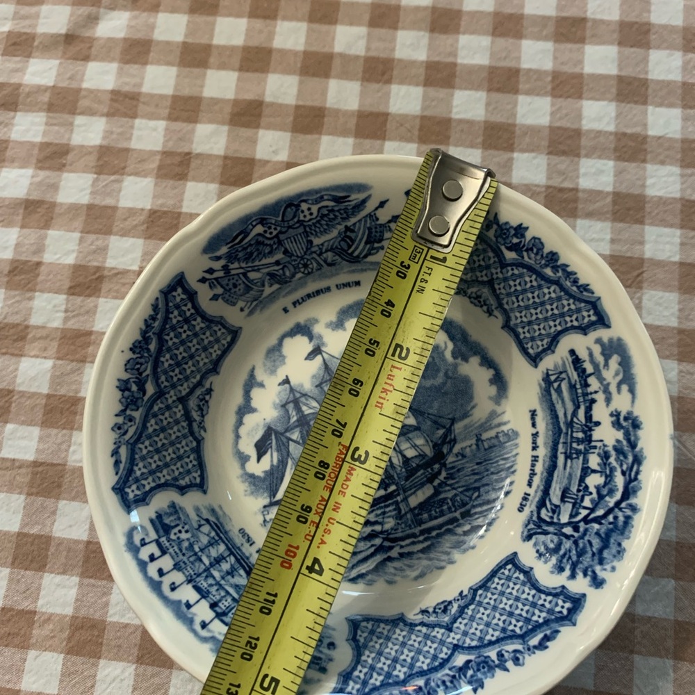 Nautical Blue and White Ceramic Bowl - Picture 2 of 5